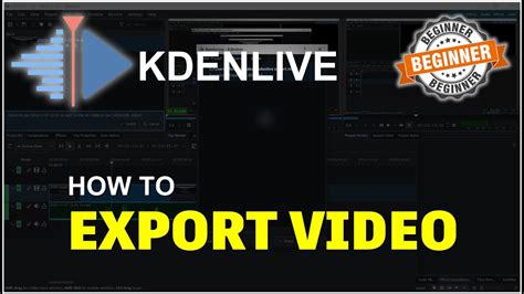 Youtube video Kdenlive update. . Kdenlive export for youtube